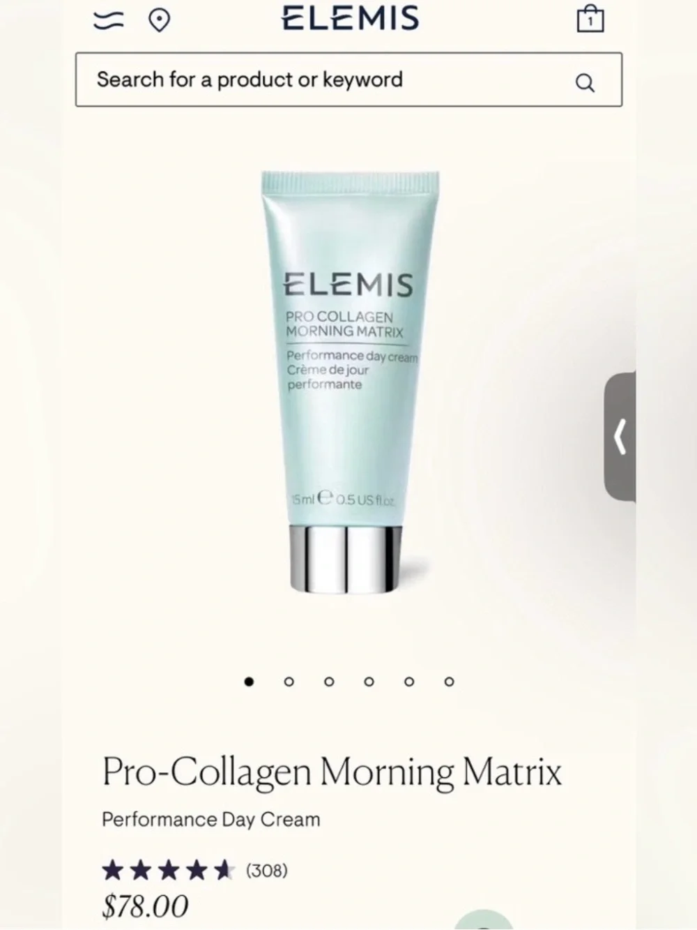 Elemis Pro-Collagen Morning Matrix Day Cream NEW Sealed 15ml $78